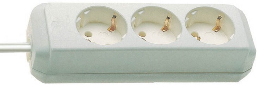 Разклонител Eco-line, 3-конт. бял 1.5m 3G1,5