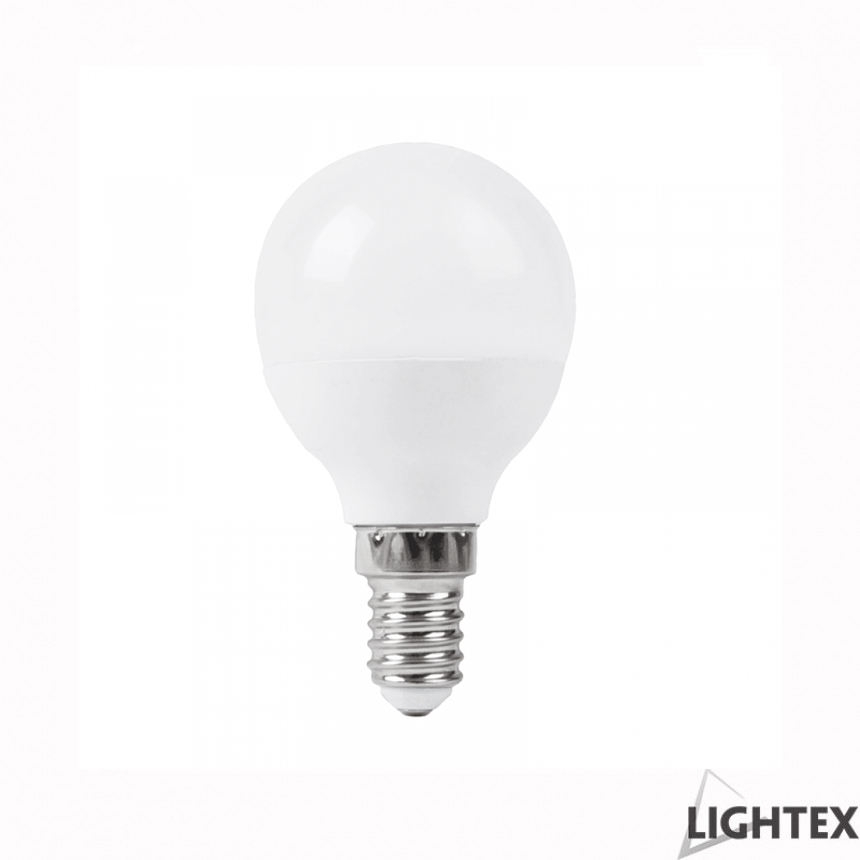 LED лампа Plastic 7W 220V E14 P45 матирана CW 6500K 600lm Lightex
